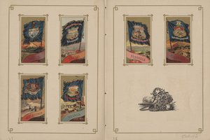 すべての国とアメリカ合衆国の旗-ページ35と36、1887 作： George S. and Sons Harris