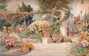 イタリアンガーデン、c1903 作： George Samuel Elgood