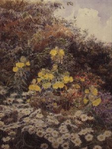 月見草、スウィンフォード・マナー 作： George Samuel Elgood