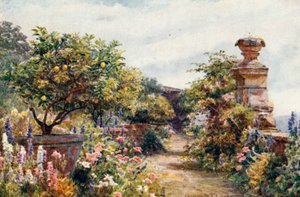 トスカーナの庭（カラーリトグラフ） 作： George Samuel Elgood