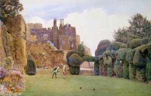 ボウリンググリーン、バークレー城、グロスターシャー 作： George Samuel Elgood