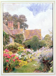 マナーハウスの庭園、クリーバー・プライアー、ウスターシャー 作： George Samuel Elgood
