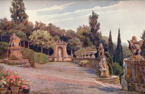 アッパーテラス、ヴィラインペリアーレ、ジェノヴァ、1900 作： George Samuel Elgood