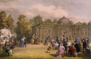 動物園のモンキー ハウス、リージェンツ パーク、ロンドン、1835 年。