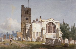 ランベスの聖マリア教会、ロンドン、c1810 作： George Shepherd