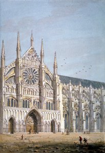 ウェストミンスター寺院、ロンドン、c1810 の北の扉。 作： George Shepherd