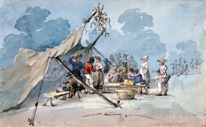 ペッカムフェア、ロンドン、c1820に参加する人々の眺め 作： George Shepherd