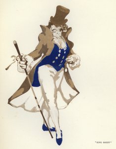 マックス・ベアーボーム著「The Happy Hypocrite」のイラスト（カラーリトグラフ 作： George Sheringham