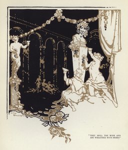 マックス・ビアボーム著「The Happy Hypocrite」のイラスト（カラーリトグラフ 作： George Sheringham