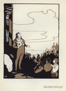 マックス・ベアーボーム著「The Happy Hypocrite」のイラスト（カラーリトグラフ 作： George Sheringham