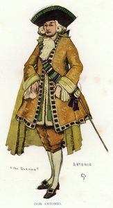 シェリダンの「The Duenna」。ドン・アントニオ（カラーリトグラフ 作： George Sheringham