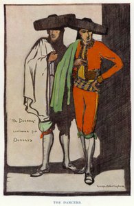 シェリダンの「The Duenna」。The Dancers（カラーリトグラフ 作： George Sheringham