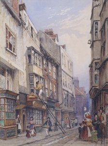 チャンスリー レーン近くのベル ヤード、ロンドン、1835 年 作： George Sidney Shepherd