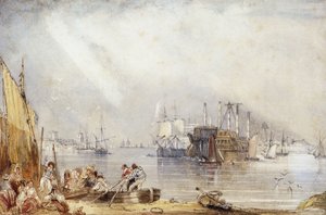 ゴスポートからポーツマス港、 作： George Sidney Shepherd