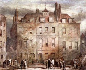 保安官裁判所、レッド ライオン スクエア、ホルボーン、ロンドン、c1828 作： George Sidney Shepherd