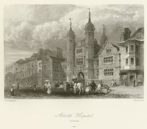 アボッツ病院、ギルフォード、1840 作： George Sidney after Shepherd