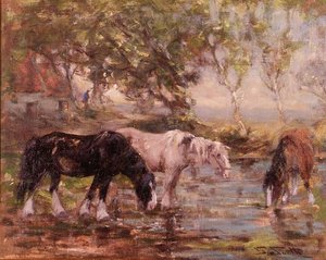 プールの馬たち 作： George Smith