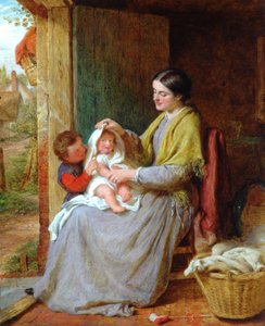 赤ちゃんと遊ぶ、1863 作： George Smith