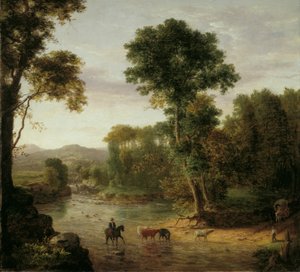 浅瀬を渡る 作： George Snr. Inness