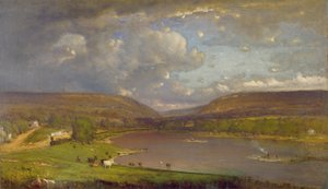 デラウェア川沿い、1861-63 作： George Snr. Inness