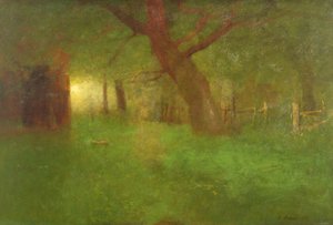オールド・オーチャードに沈む夕日 作： George Snr. Inness
