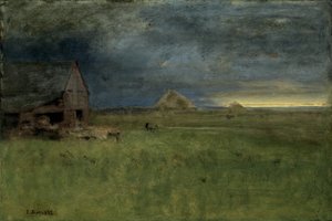 孤独な農場、ナンタケット、1892 作： George Snr. Inness