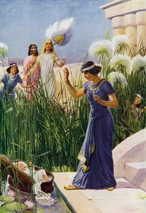 The Babe Among The Bulrushes (カラーリトグラフ) 作： George Soper