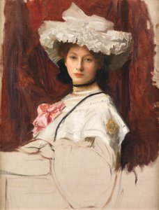 肖像画のスケッチ（キャンバスに油彩） 作： George Spencer Watson
