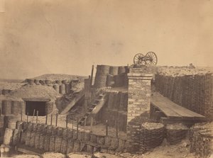 サウスカロライナ州チャールストン付近の要塞（1861年頃）。 作： George Stacy.