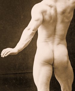 オイゲンサンドウ、古典的な古代グレコローマンポーズで、DGC 1073442 c.1894 bw写真の詳細