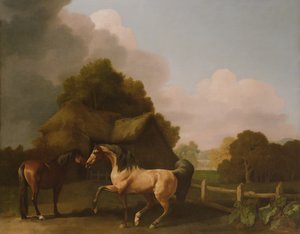 ロアン種牡馬とベイ種牝馬 作： George Stubbs