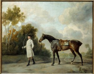 ジョージ・スタッブス（1724-1806）が描いた「カーゾン子爵アッシェトンとマリアの肖像」 日。1x1,28 m