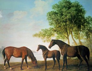シャフト馬と子馬 作： George Stubbs