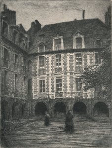 「ヴィクトル ユーゴーの家、ヴォージュ広場」、1915 年 作： George T Plowman