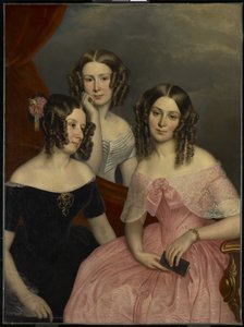 3人のロビンソン姉妹、1846年 作： George Theodore Berthon
