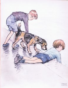 釣り、岸壁から（コリンズ社刊『Mudlarks』より