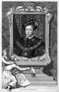 イギリスの王エドワード6世、18世紀。 作： George Vertue