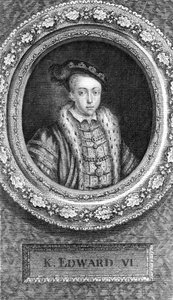 イギリスの王エドワード6世、18世紀。 作： George Vertue