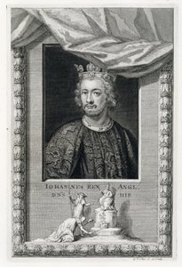 ジョン（1167-1216）1199年からのイングランド王（エングレービング）（エングレービング 作： George Vertue