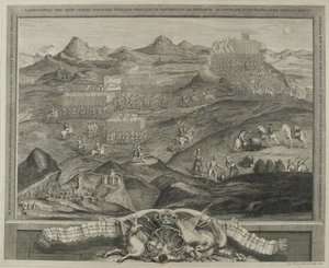 1567年、エジンバラ近郊のカーベリーヒルの戦いの配列、1738年頃 作： George Vertue