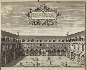 王立証券取引所の内側の四角形 作： George Vertue