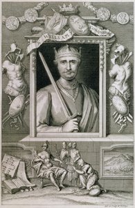 征服王ウィリアム1世（1027-87）1066年からのイングランド王（エングレーヴィング 作： George Vertue