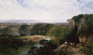 ウィンドクリフからのチェプストウ 作： George Vicat Cole