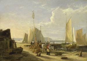 ワイト島の港のシーン、針に向かって 作： George Vincent