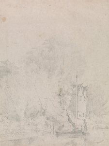 ウェストン氏の家の近くの柳の木 作： George Vincent