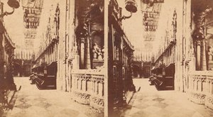 ウェストミンスター寺院、ロンドン、イングランド、1850 年代から 1910 年代の 5 つのステレオグラフ ビューのグループ。 作： George W Griffith