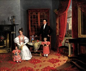 ジョン Q. アイマールの家族、カリフォルニア州。 1833年。 作： George W Twibill