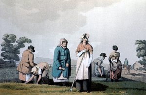 Lowkers - とうもろこしの草取りをする女性、1814 年 作： George Walker of Seacroft