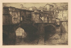 ヴェッキオ橋、フィレンツェ 作： George Walter Chandler