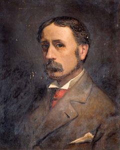 19 世紀後半から 20 世紀初頭にかけてのジョージ ウォーレン ブラックハムの自画像。 作： George Warren Blackham